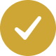 Yellow checkmark on black circle background.