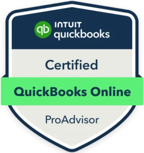 Certified QuickBooks Online ProAdvisor badge.
