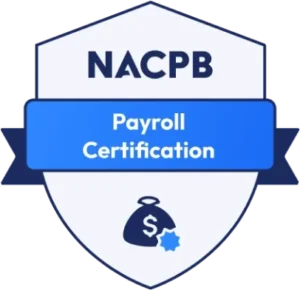 NACPB Payroll Certification badge design.